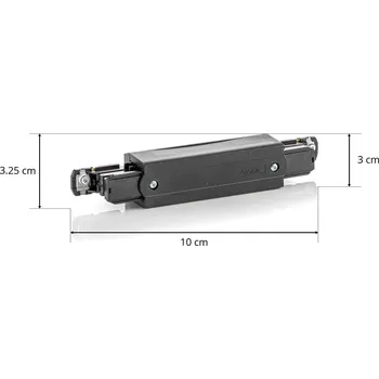 Lampička GLOBAL Středový napáječ pro HV přípojnici Noa, černá černé - Doprava zdarma