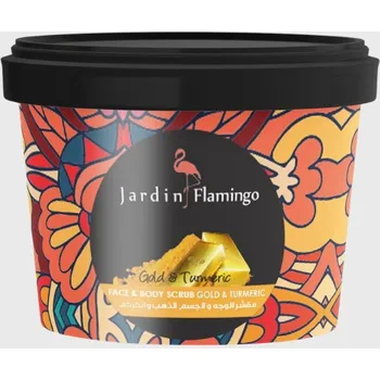 Tělový peeling Jardin Flamingo Gold & Turmeric Face & Body Scrub peeling na tělo a obličej 400 g