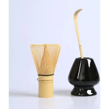 Čajová souprava Elegantní čajová sada matcha | čajový set - černá A