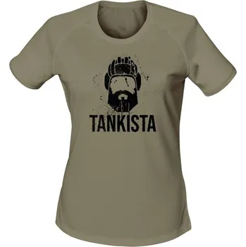Dámské funkční tričko Tankista (merch) - olivová