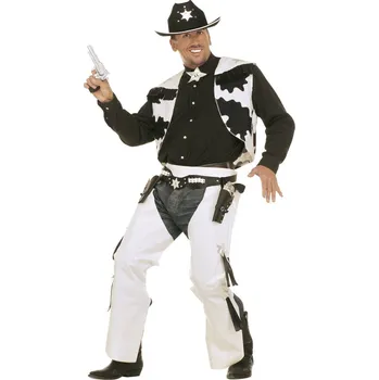 Karnevalový kostým Pánský kostým kovboj, bílý - M