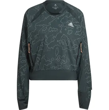 Dámská casual bunda adidas X City Running Crewneck Ladies Jacket Shadow Green XXS (0-2)
