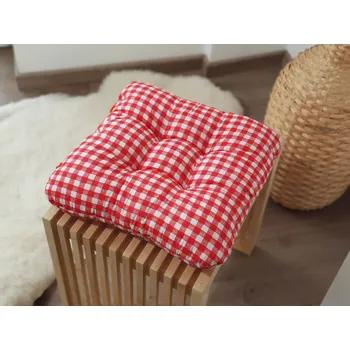 Podsedák PODSEDÁKY NA ŽIDLE KOSTIČKY ČERVENÉ 40x40 cm