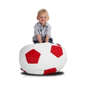 Sedací pytel Sedací vak fotbalový míč malý bílo-červený EMI