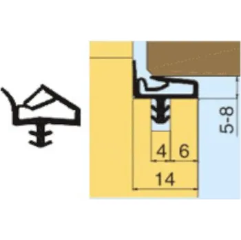Vánoční dekorace VPD Gumové těsnění profil L 3014