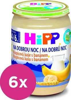 Dětská kaše HiPP BIO Kaše na dobrou noc banánová - 6x190g