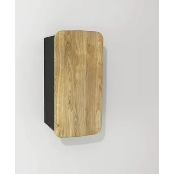 Koupelnový nábytek Koupelnová závěsná skříňka Devo Oval dub přírodní/šedá Diamond 34 x 67 x 33 cm OV-PS1DK34-P35D01L09