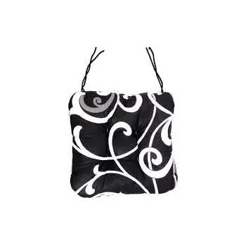 Podsedák PODSEDÁKY NA ŽIDLE - ČERNO BÍLÝ 40x40cm