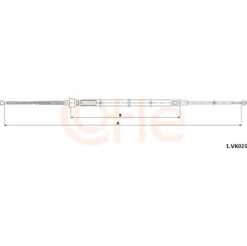 Lanko parkovací brzdy Tažné lanko, parkovací brzda, , COFLE, 92.1.VK023