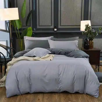 Povlečení OBOUSTRANNÉ BAVLNĚNÉ POVLEČENÍ DUO 140X200/70X90cm - šedé + POVLAK NA POLŠTÁŘEK ZDARMA