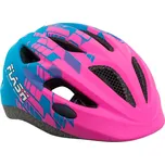 Přilba Author Flash LED Inmold X8 47-51cm - 162 růžová-neonová/modrá-matná