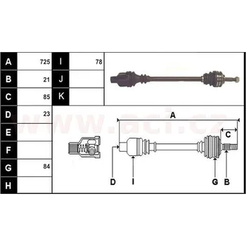 přední poloosa AVORD délka 993mm, 27 drážek u kola, 39 drážek u převodovky MAN, vč. ABS kroužku, P, repasovaný originál (+vratn