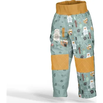 Panel se střihem na softshell kalhoty petrol forest tmavá máta 98