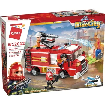 ostatní stavebnice Qman 12012 MineCity Hasičský vůz Stavební Stavebnice 370 dílků