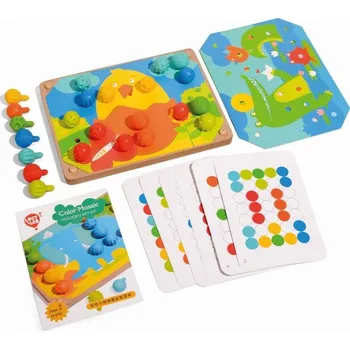 Dětský stan LUCY & LEO Mozaika a vyšívání - herní set s předlohami a silikonovými kolíčky