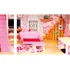 Domeček pro panenku BINO Dům pro panenky s vybavením květovaný