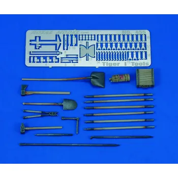 Plastikový model Royal Model 1/35 Tiger I Tools & Holders-WWII