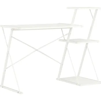 Psací stůl vidaXL Marketos Psací stůl s poličkou bílý 116 x 50 x 93 cm
