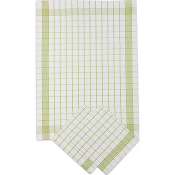 Utěrka Sleep-well Utěrky bavlněné - Pozitiv bílo - zelená 50x70cm 3ks