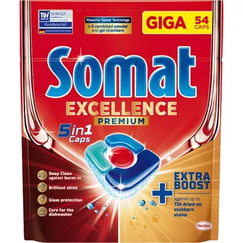 Somat Excellence Premium 5v1 tablety do myčky, 54 ks