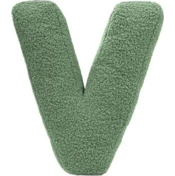 Dekorace do dětského pokoje MEALINI Plyšové písmeno Zelené V