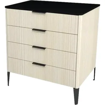 Koupelnový nábytek Koupelnová skříňka pod umyvadlo Devo Lotos krémově bílá/černá 70 x 76 x 53 cm LF-SUS4S70x76-F98