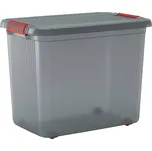 KIS 237491 Úložný box, K Latch, stohovatelné, (š x v x h) 590 x 450 x 390 mm, kouřová šedá, průsvitná, 1 ks