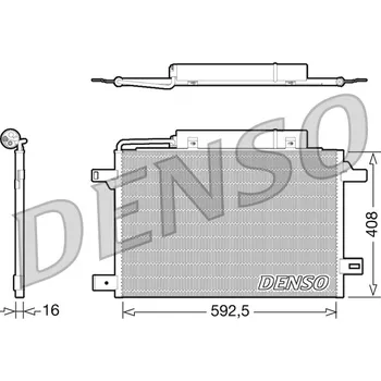 Výparník klimatizace Kondenzátor, klimatizace, , 1695000354, A1695000354, A1695001254, DENSO, DCN17003