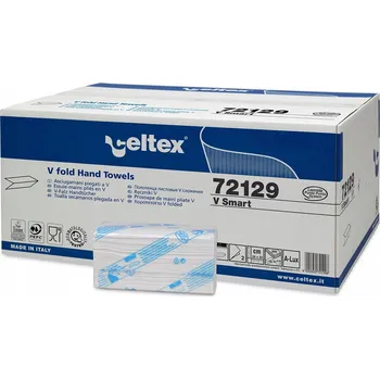 Papírový ručník Skládané ručníky V Celtex 21x25 cm, 100% celulóza H3 XXL 3000 ks (15x200)