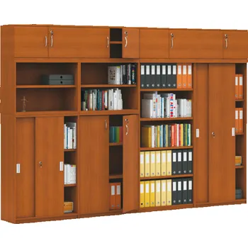 Kancelářská sestava B2B Partner Sestava skříní MIRELLI, typ D, nástavba, třešeň