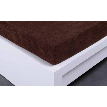 Prostěradlo Jersey prostěradlo Exclusive dvojlůžko -tmavě hnědé 140x200 cm