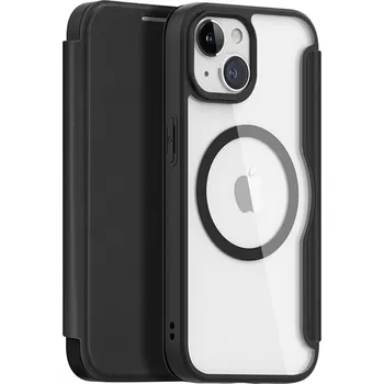 Pouzdro na mobilní telefon DUX DUCIS Skin X flipové kožené pouzdro pro iPhone 15 černý
