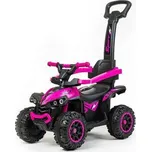 Dětské odrážedlo Baby Mix Mega Prime EVA s vodící tyčí růžové