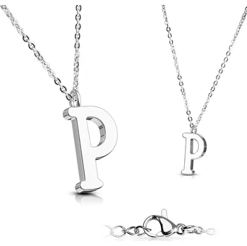 Náhrdelník Šperky4U Ocelový řetízek s přívěškem iniciála - OPD0096-P
