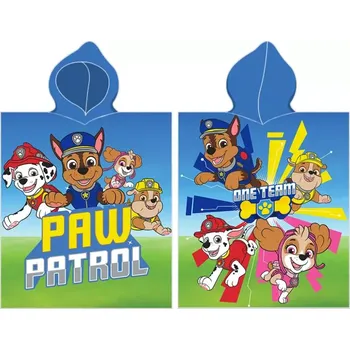 DĚTSKÉ PONČO TLAPKOVÁ PATROLA ZÁCHRANNÝ TEAM 50x115 cm