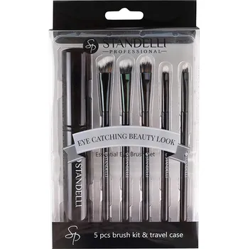 Kosmetický štětec Standelli professional Set kosmetických štětců na úpravu očí a obočí 5 ks+pouzdro ZDARMA