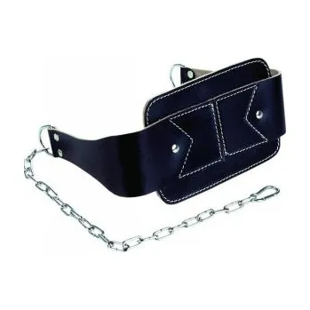 Opasek na cvičení Tunturi Opasek s řetězem kožený