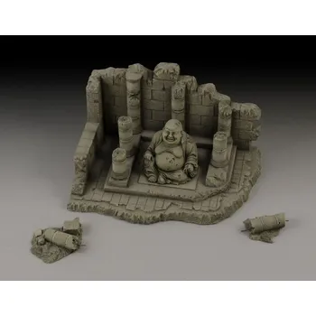 Plastikový model Royal Model 1/35 Temple with Buddha ruin