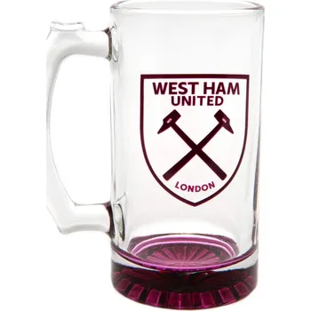 Sklenice WEST HAM UNITED FC Pivní sklenice West Ham United FC, vínová, 425 ml