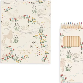 omalovánky Konges Slojd Omalovánky s pastelkami Mizumi Konges Sløjd Coloring Book and Crayons
