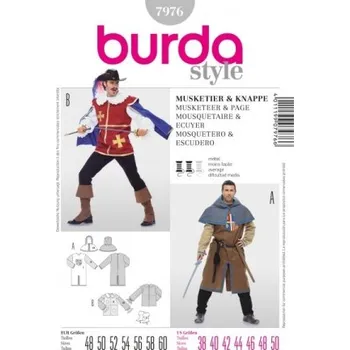 Střih Burda číslo 7976 Mušketýr a panoš -
