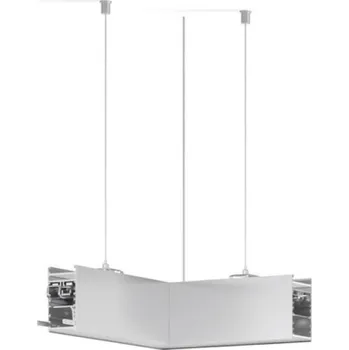 Ledshopik Svítidlo SERPENT tvar L90 | závěsné | svit up-down | stříbrné | prizma | 4000K | ON-OFF