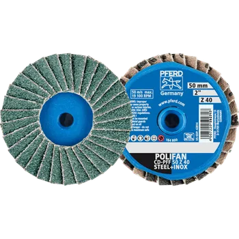 Brusný kotouč Pferd 42719504 | Rychloupínací disk 50 mm, Z 40, CD, COMBIDISC - Mini-POLIFAN