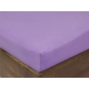 Prostěradlo Jersey prostěradlo s napínací gumou - světle fialové 140x200