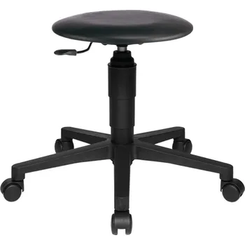 Pracovní stolička TopStar Tec60 Counter, plastová podnož, sedák z koženky