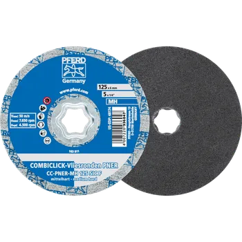 Brusný kotouč Pferd 42002156 | Runový kotouč CC-PNER 125 SiC F, COMBICLICK MH, středně tvrdý