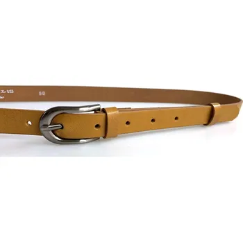 Opasek PENNY BELTS Kožený opasek 20-186-33 pískový - 85 cm
