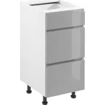 Kuchyňská skříňka ASPEN II D40S3 - bílá/šedá