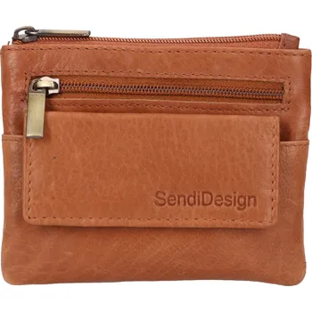 Kožená klíčenka SendiDesign Vitte - koňak