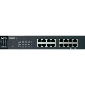 Switch ZYXEL 16xGb fanless switch GS1100-16 v3